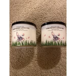 2x bath body‎ works marshmallow fluff some bunny loves you candles